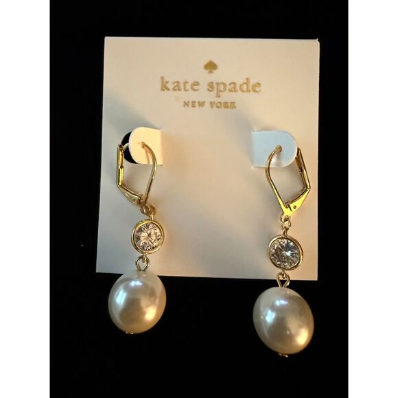 NWT Kate Spade New York Pearl Drop Earrings - Picture 1 of 3